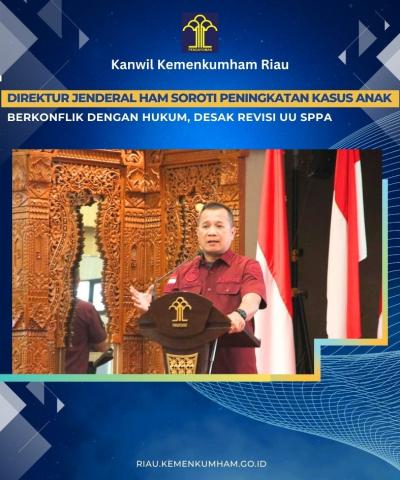 Direktur Jenderal HAM Soroti Peningkatan Kasus Anak Berkonflik dengan Hukum, Desak Revisi UU SPPA